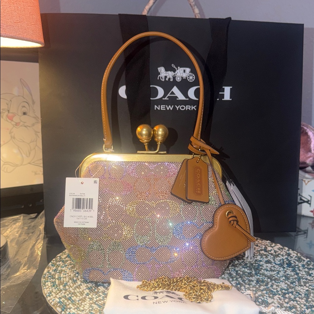 Coach Candy Crystal Signature Frame Kisslock 16 - Picture 2 of 11